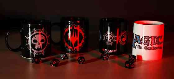 Керамічна чашка Magic: The Gathering 320 мл червона з чорною термостійка для гарячих напоїв Київ