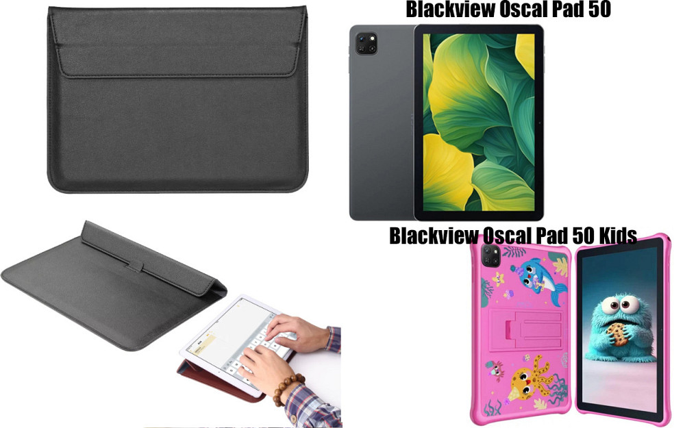 Чехол-конверт VitoCase для Blackview Oscal Pad 50, Pad 50 Kids, с функцией подставки для планшета Черный Киев - изображение 1