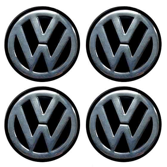 Наклейки на диски/ковпаки Volkswagen 90мм 4шт чорний Київ