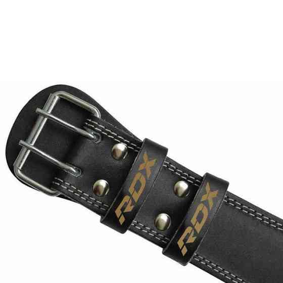 Пояс для важкої атлетики RDX 6 шкіряний Black Gold L Каменское