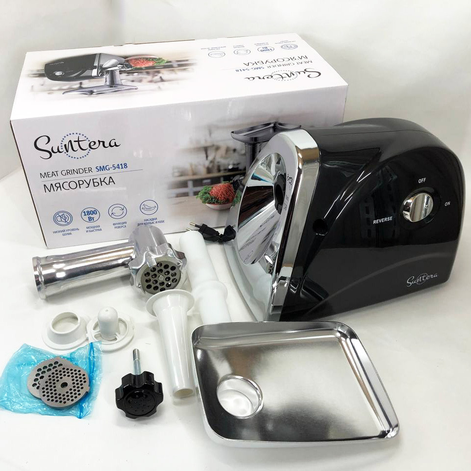 М'ясорубка настільна професійна Suntera SMG-5418B 1800 Вт, М'ясорубка реверс насадки TU-66 Львів - фото 8