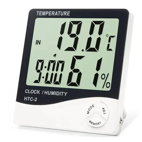 Цифровий термометр-гігрометр з зовнішнім датчиком HTC-2 Київ