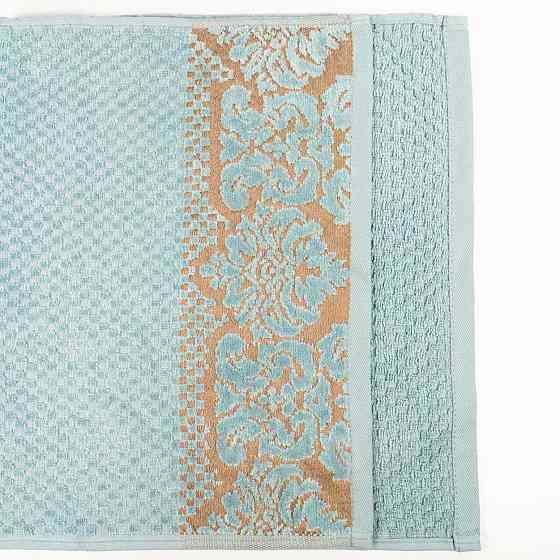 Банное махровое полотенце 70x140см Damask Премиум качества Жаккардовое с велюром 550г/м2 (Мятный) Сумы