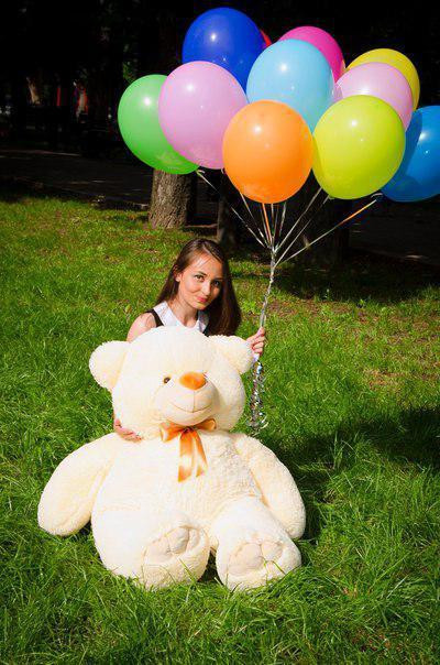 Плюшевий ведмедик М'яка іграшка Ветли 130 см Персиковий Тернопіль - фото 1