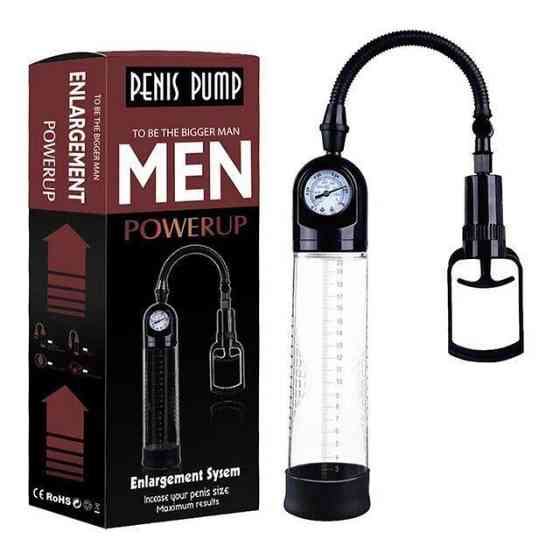 Вакуумная помпа Men Powerup со стрелочным манометром и ручным насосом Sex Aura Киев