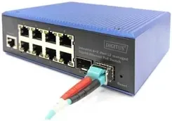 Комутатор DIGITUS Przemysłowy przełącznik Gigabit Ethernet PoE, 8+2 porty, zarządzalny na warstwie łącza danych (L2) DN-651157 Київ