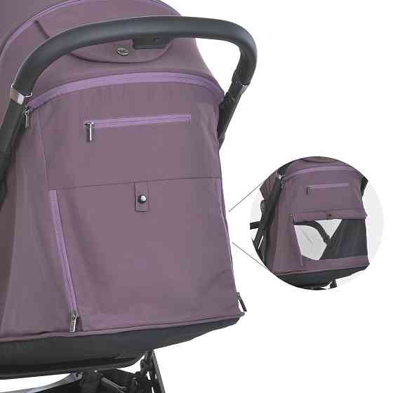 Коляска дитяча El Camino BEYA Vintage Plum прогулянкова з чохлом для ніжок у комплекті Фіолетова (ME 1127-B) Чернігів