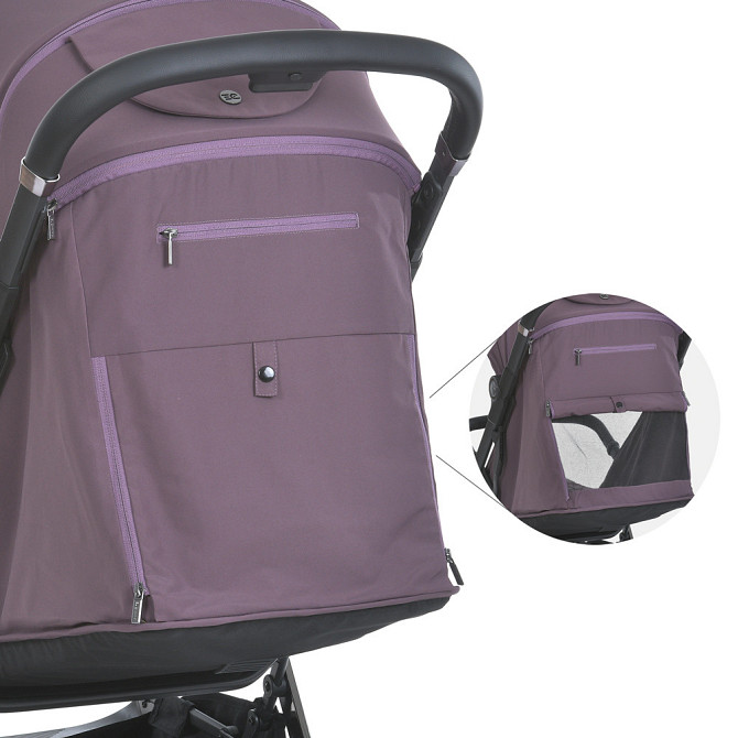 Коляска дитяча El Camino BEYA Vintage Plum прогулянкова з чохлом для ніжок у комплекті Фіолетова (ME 1127-B) Чернігів - фото 3