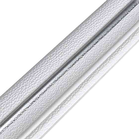 Плінтус РР самоклеючий 2300х70х4мм Білий з сірою смужкою (D) SW-00001833 Дніпро