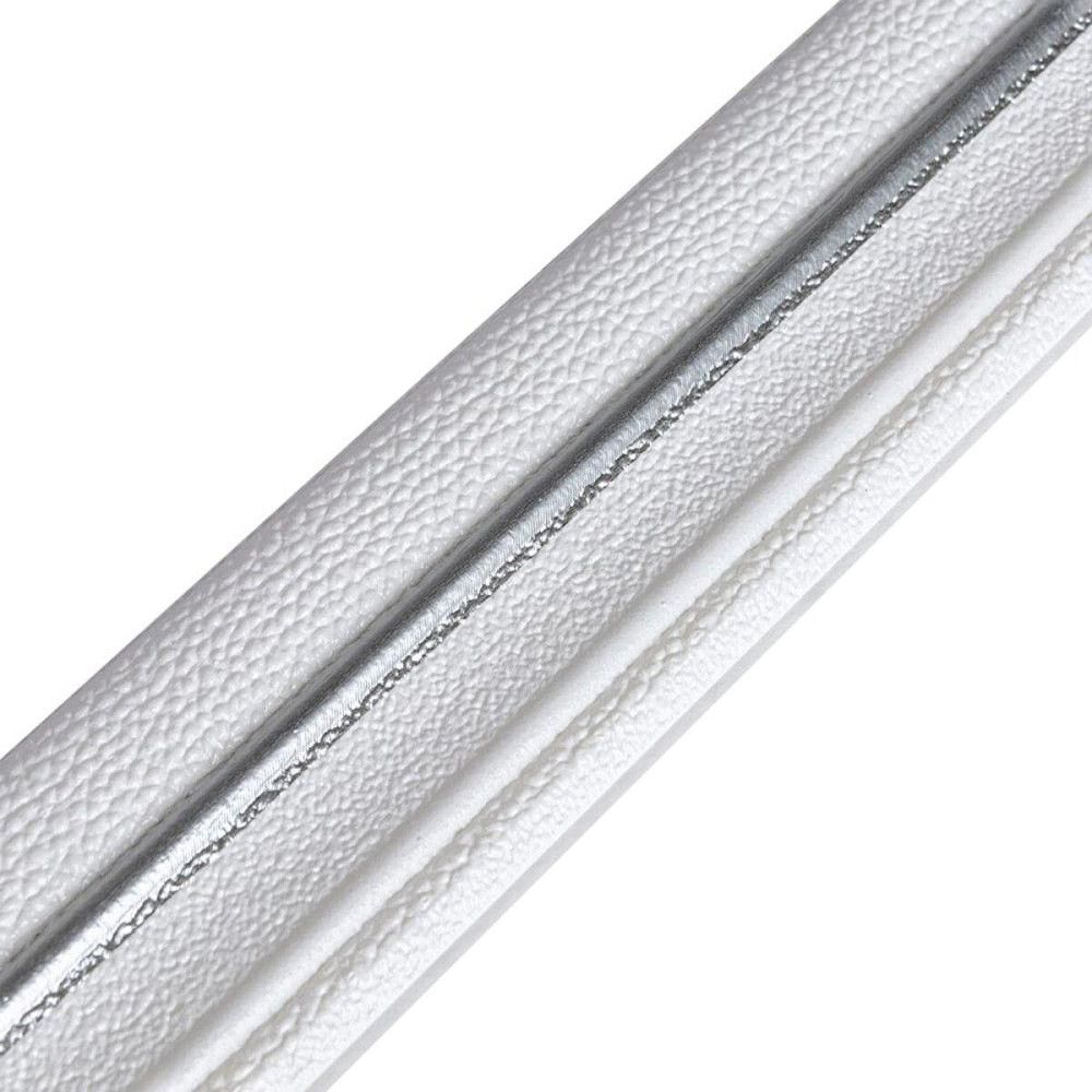 Плінтус РР самоклеючий 2300х70х4мм Білий з сірою смужкою (D) SW-00001833 Дніпро - фото 1