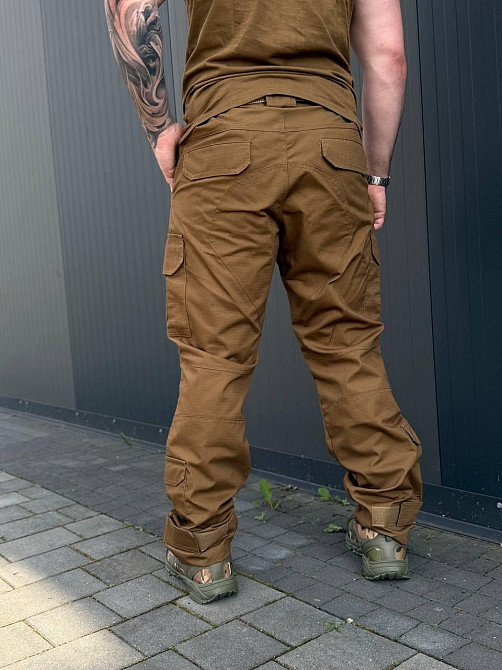 Тактичні штани койот ріп-стоп літні чоловічі, бойові армійські штани для штурму, служби та міста Львів - фото 4