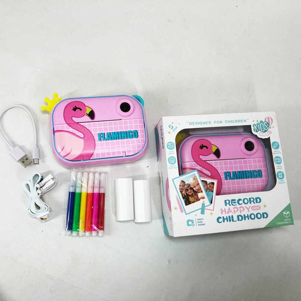 Детский фотоаппарат мгновенной печати YT008 PINK FLAMINGO с поддержкой microSD TC-43 Львов - изображение 8