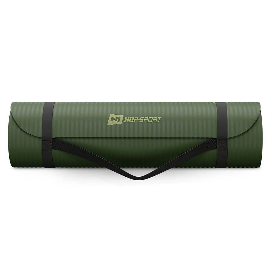 Коврик для йоги Hop-Sport HS-NB010GM NBR 1см темний хакі Київ - фото 8