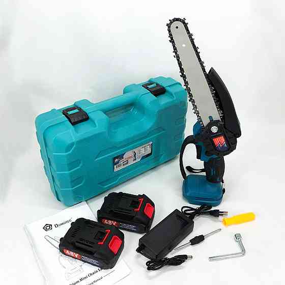 Міні-пила з акумуляторним живленням Domotec 8"(20см) 48 В, Ланцюгова пила для PS-361 легкої роботи Київ