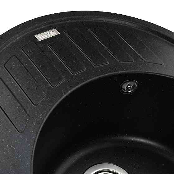 Гранитная мойка Globus Lux ARNO черный металлик 620х500мм-А0001 Киев