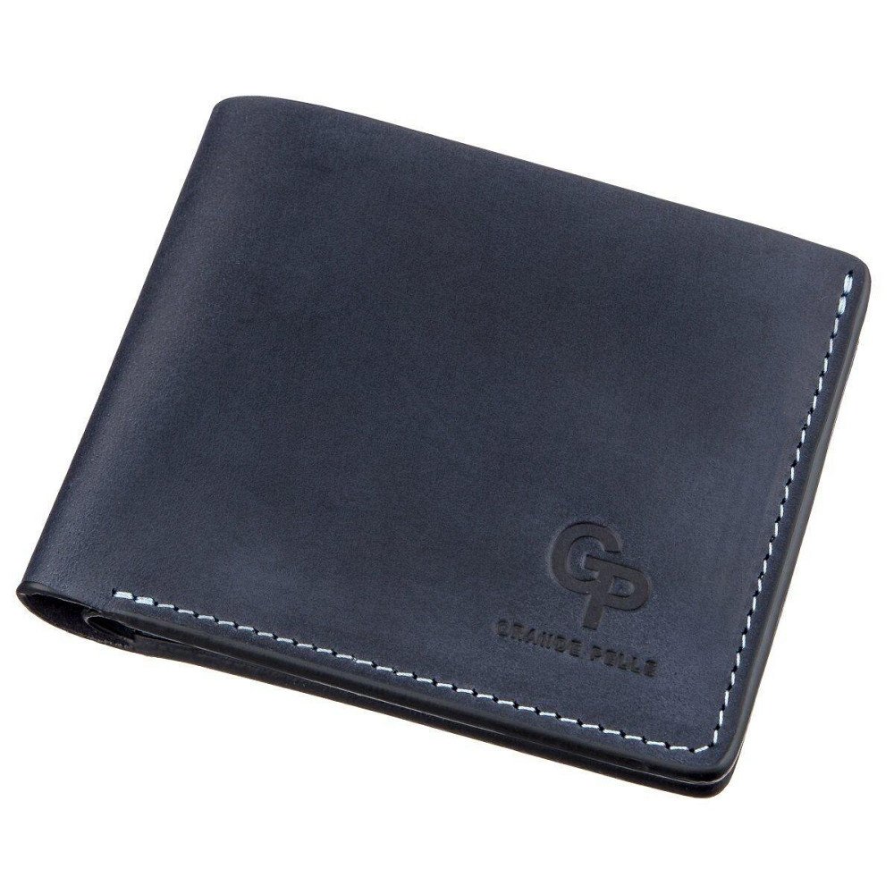 Оригінальна портмоне комбі двох кольорів унісекс на магніті GRANDE PELLE 11210 Синє Київ - фото 6