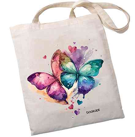 Екошопер BookOpt ВК4060 Кольорові метелики в любові бежевий Київ
