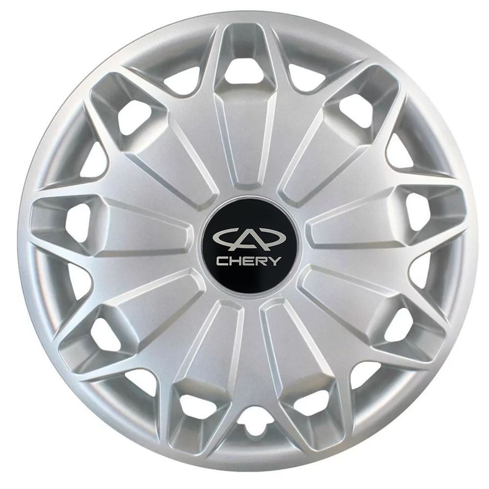 Автомобільні модельні ковпаки R16 Chery 419 4шт, SJS, сріблясті Київ - фото 1