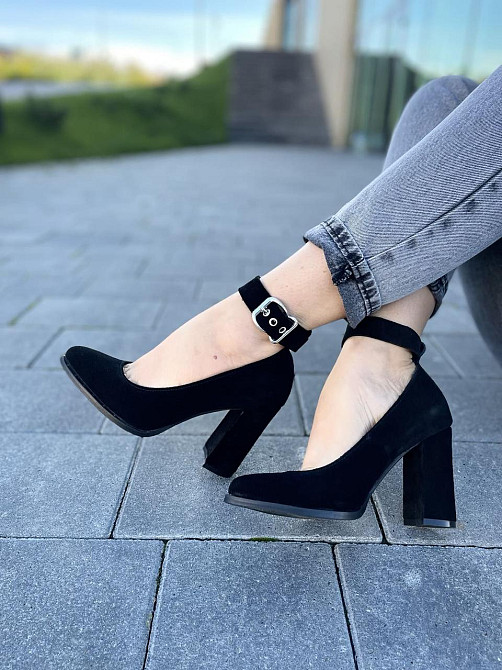 Nivelle Туфлі жіночі NIVELLE чорні натуральна замша каблук 9 см 36р. (1906/9518-9544) Коломия - фото 9
