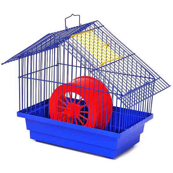 Декоративная клетка Избушка для грызунов с барабаном оцинкованная (28 х 18 х 29 см), Лори Киев
