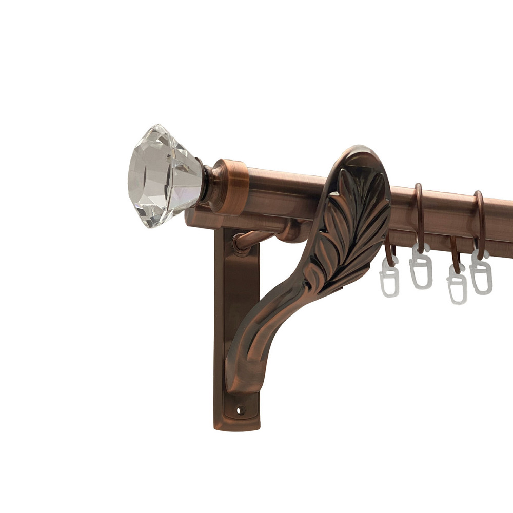 Карниз Orvit Спектралія металевий дворядний ретро Мідь 25\19 мм 160 см (00-00009901) Львів - фото 1