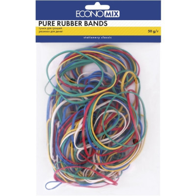 Резинки для грошей Economix 50 г, асорті (E41501) Вінниця - фото 1