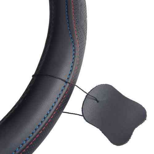 Чохол на кермо VLOD-24LC7 BK M, шкіра, чорний, один шов, бокове оздоблення Харків