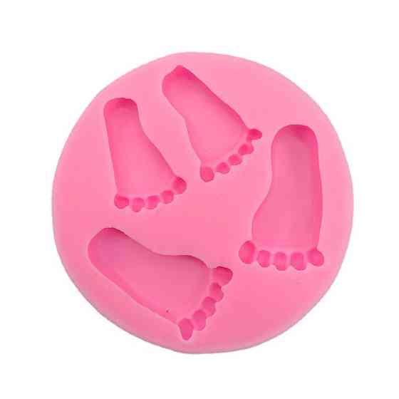 Молд силиконовый Детские ножки 95 мм розовый Киев