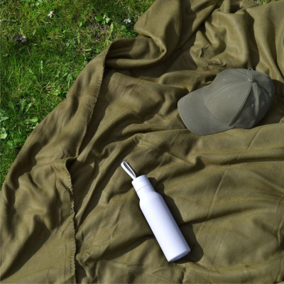 Плед Bergamo подушка Mild флисовый 150 х 180 см Хаки (202312pl-25) Винница - изображение 3