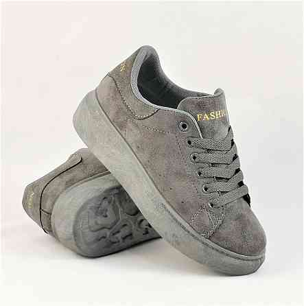 .Женские Кроссовки Серые A!exander Mc@ueen Слипоны Маквин Мокасины (размеры: 36,37,38) - 81-1 Днепр