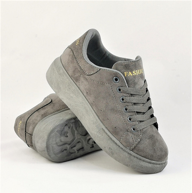 . Жіночі Кросівки Сірі A!exander Mc@ueen Сліпони Маквін Мокасини (розміри: 36,37,38) — 81-1 Дніпро - фото 4