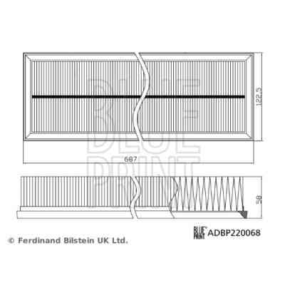 Воздушный фильтр для автомобиля Blue Print ADBP220068 Винница
