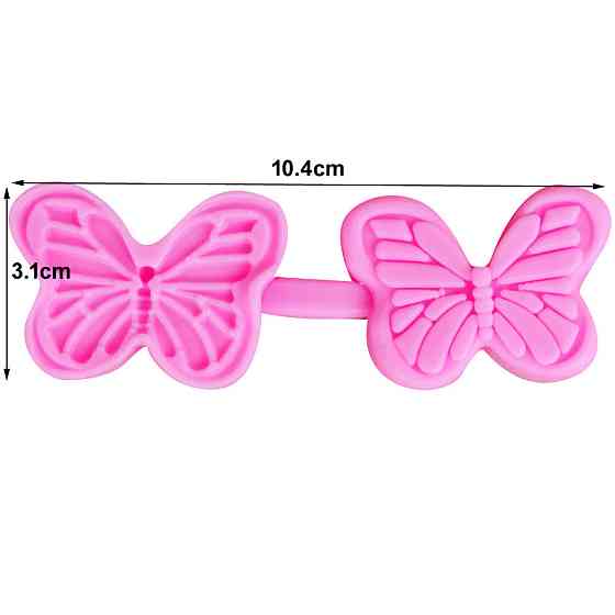 Молд для фоамирана Бабочки 104 на 31 мм розовый Киев