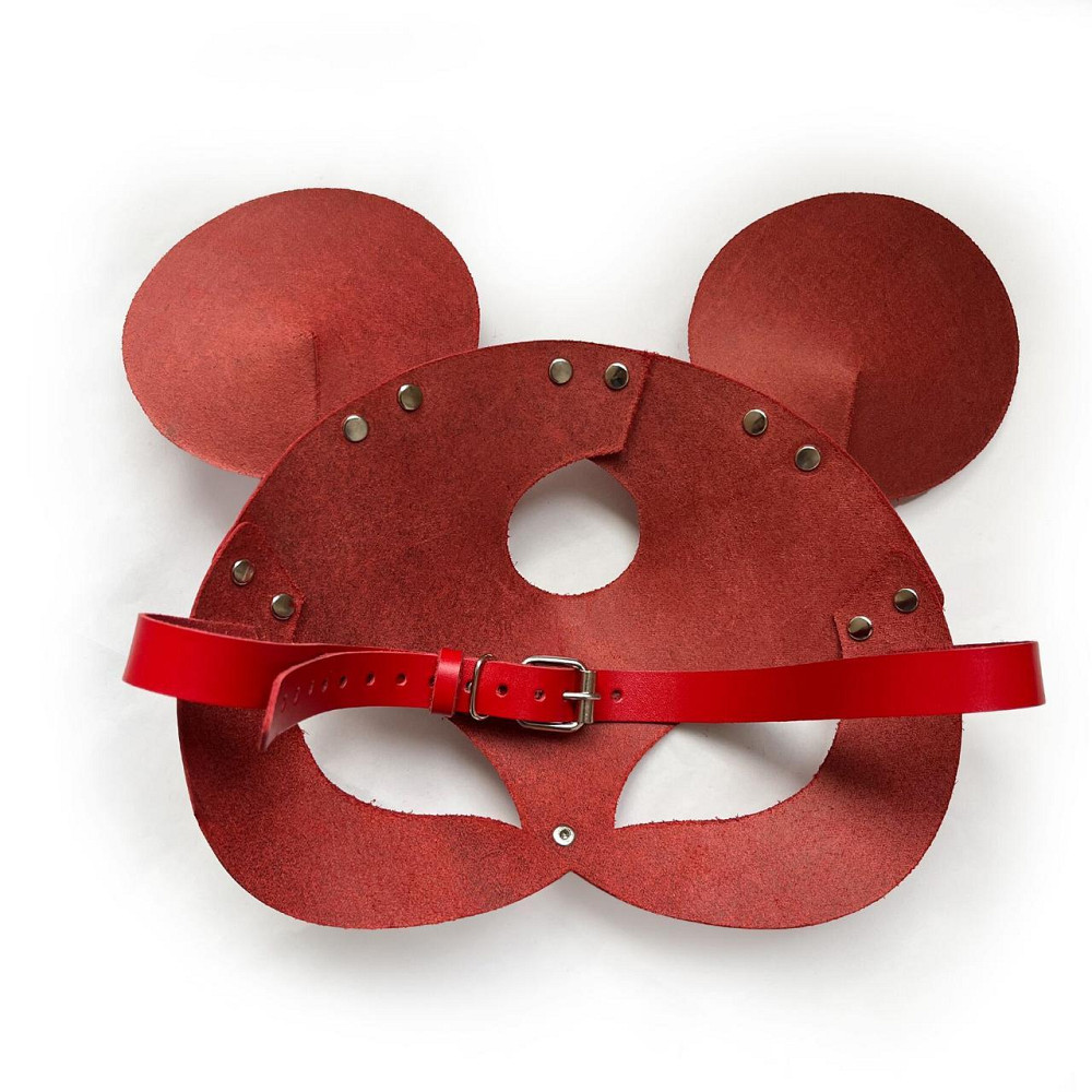 Шкіряна маска мишки Art of Sex - Mouse Mask, колір Червоний Sex Aura Київ - фото 4