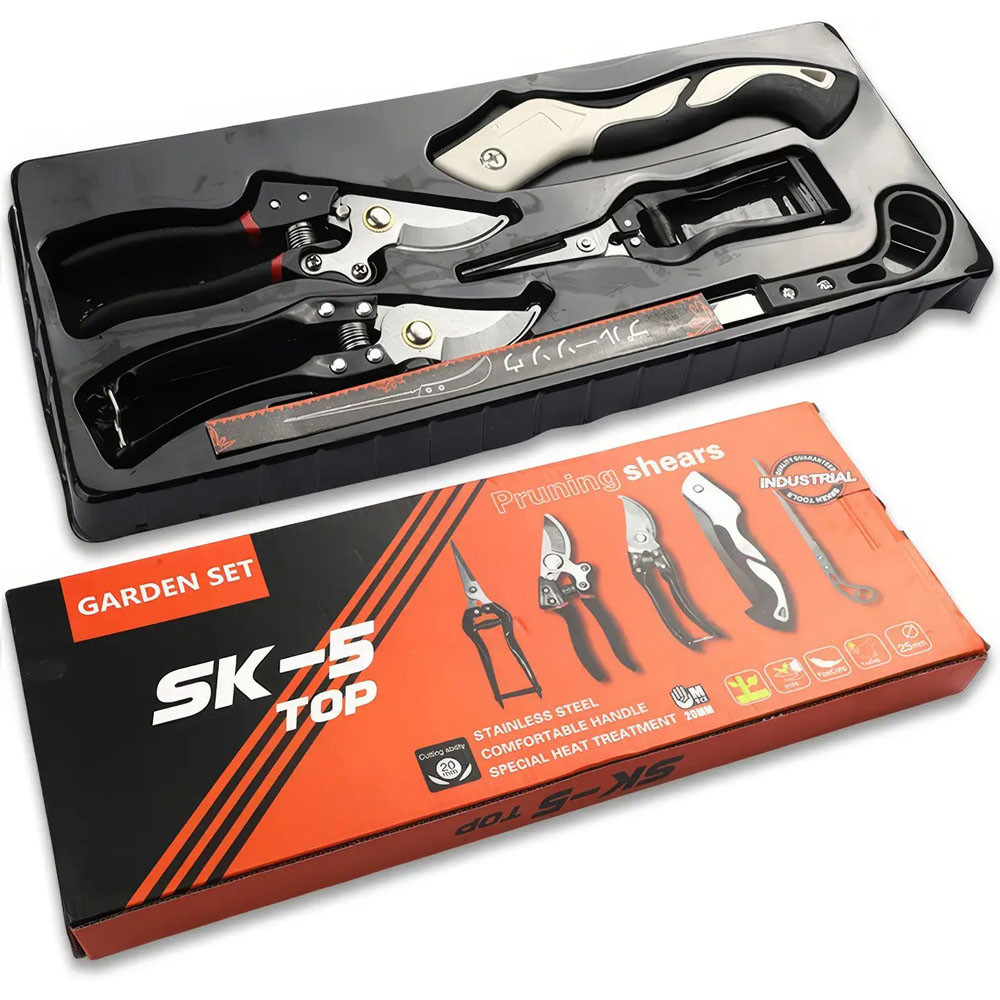 Набор садовых инструментов 5в1 (ножницы, секаторы, пилы) / Садовый инвентарь / Садовый набор инструметнта Киев - изображение 10