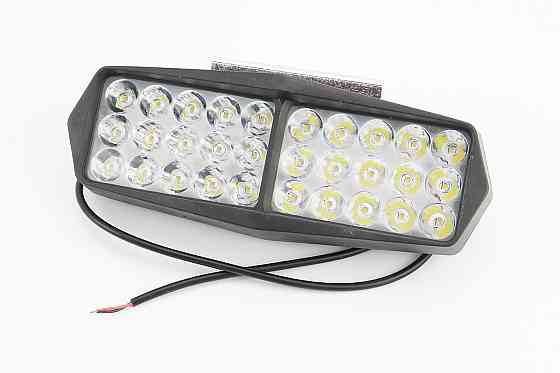 Фара додаткова світлодіодна вологозахисна - 30 LED з кріпленням, прямокутна 190*70мм із стробоскопом Бершадь