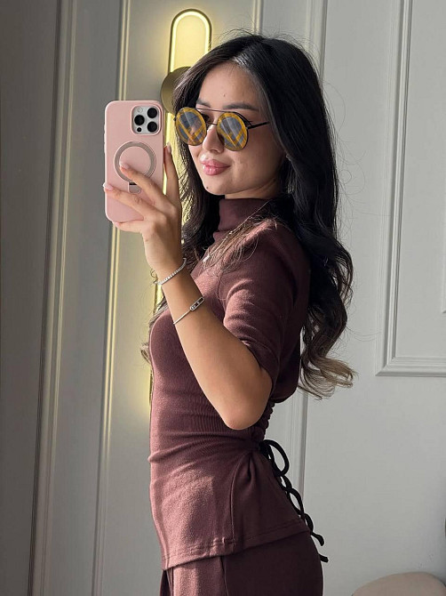 Стильний жіночий повсякденний костюм. Шоколад, 46/48 Одеса - фото 2