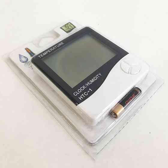 Led годинник з будильником і термометром вологістю HTC-1, Термометр ZD-499 гігрометр барометр Київ