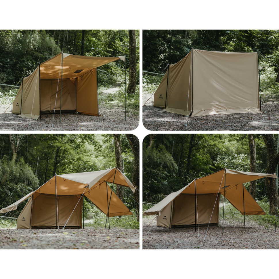 Намет одномісний з тентом Naturehike CNK2450WS026 (Коричневий) Київ - фото 9