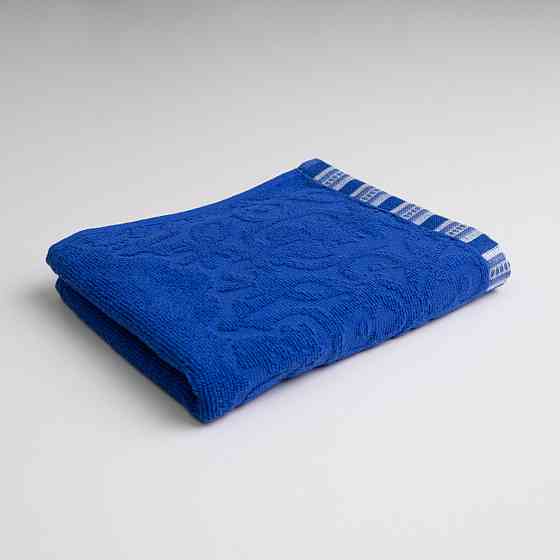 Набор махровых полотенец с орнаментом 2шт GM Textile 50х90см, 70х140см 400г/м2 (Синий) Сумы