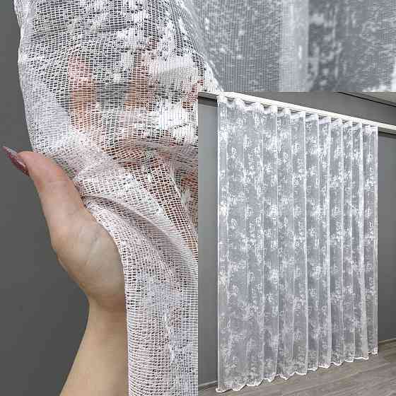 Тюль VR-Textil 1225т Мрамор Жакард Белый 200х270 см (43-341) Киев