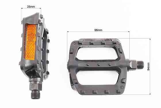 Педалі BMX 9/16" (107x95.5x25mm) пластикові, чорні LU-984DU Київ