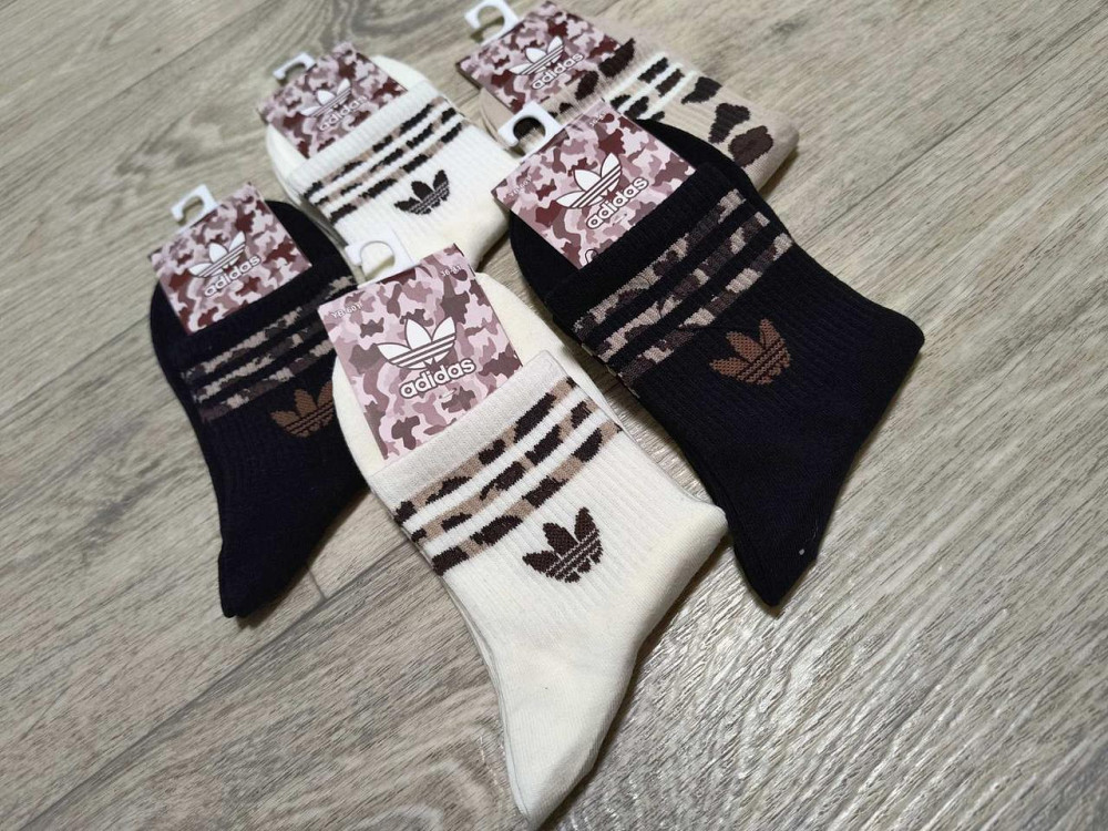 Женские носки средней высоты из хлопка в наборе (5 штук) Adidas. Размер 36-41 Киев - изображение 10