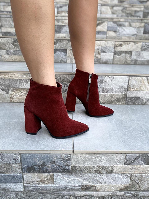 Nivelle Жіночі черевики NIVELLE бордові натуральна замша каблук 9.5см висота 10см 37р. (3023) Коломия - фото 8