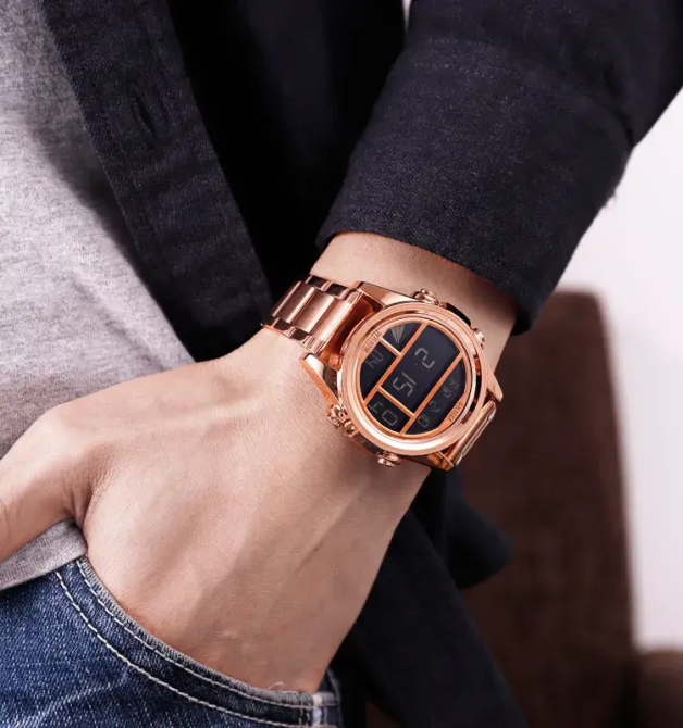 Наручные мужские часы Skmei 1448 Indigo Розовое золото Киев - изображение 9