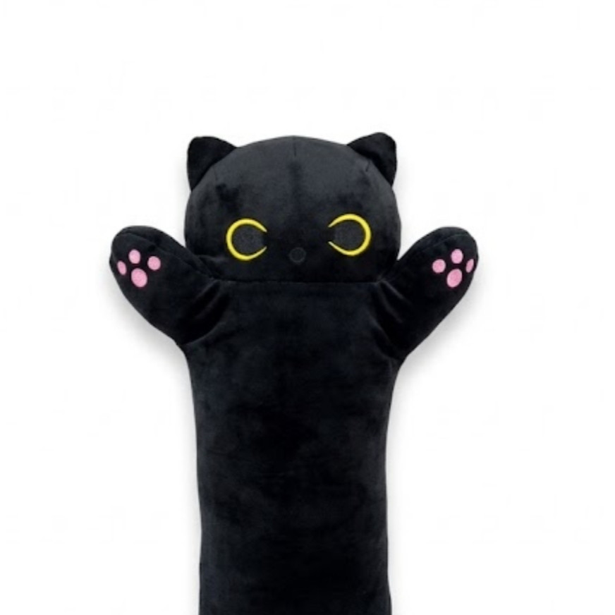 Мягкая игрушка подушка Кот-батон черный длинный кот обнимашка 70см Киев - изображение 2