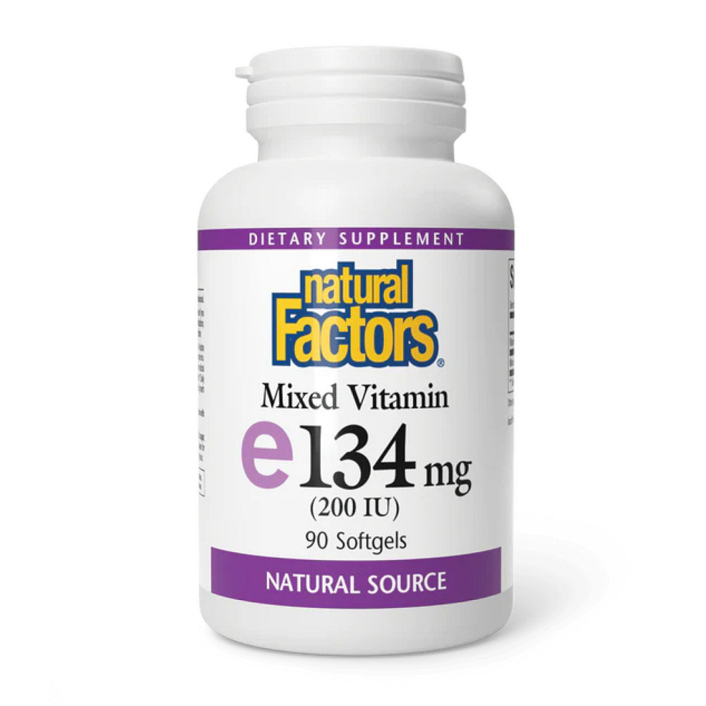 Витамин Е (d-альфа-токоферол) Natural Factors Mixed Vitamin E 134 mg (200 IU) 90 гел капс Киев - изображение 1
