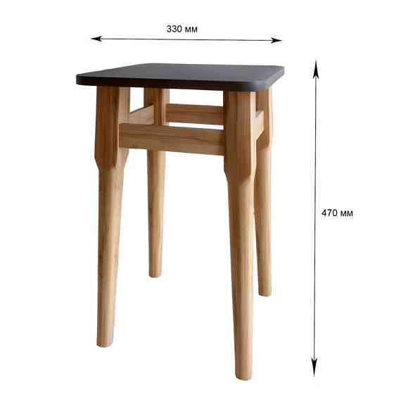 2 табурета на кухню Майами кромка ПВХ 2 мм Антрацит (LION-041260) ТОП Днепр