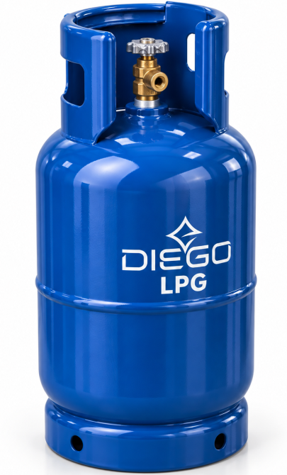 Газовий балон LPG 27л для пропану, бутану та пропан-бутану, сталевий DIEGO Київ - фото 2