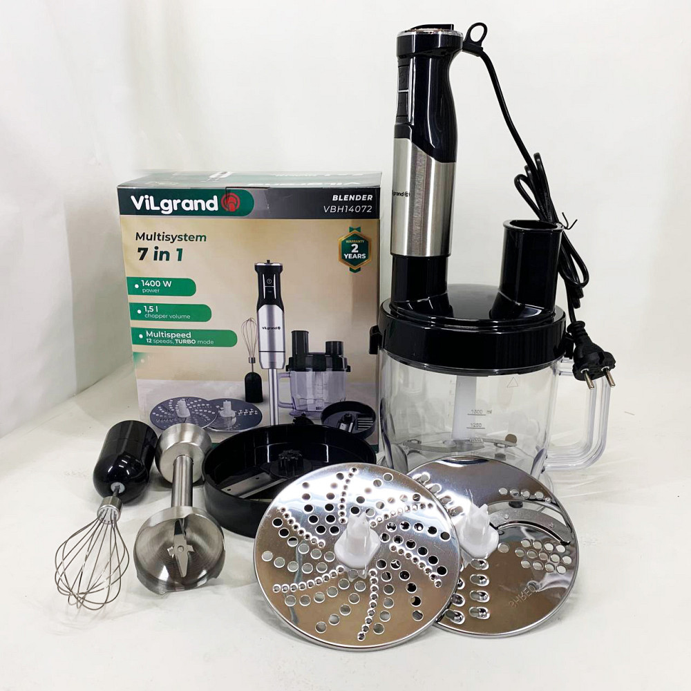 Потужний занурювальний блендер для дому, Ергономічний блендер для кухні, Блендер-комбайн з насадками GQ-81 Івано-Франківськ - фото 8